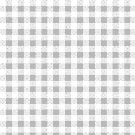 SALE Dots and Stripes and More PRINTED Medium Gingham 28896 K Gray White - QT Fabrics - Check Checks Checkered - Quilting Cotton Fabric