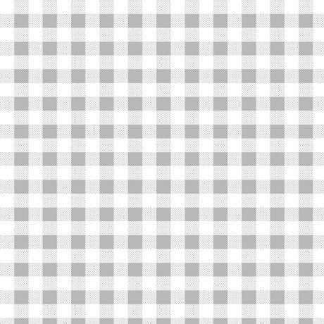 SALE Dots and Stripes and More PRINTED Medium Gingham 28896 K Gray White - QT Fabrics - Check Checks Checkered - Quilting Cotton Fabric