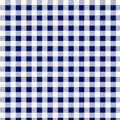 SALE Dots and Stripes and More PRINTED Medium Gingham 28896 N Navy White - QT Fabrics - Check Checks Checkered - Quilting Cotton Fabric