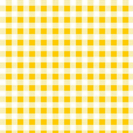 SALE Dots and Stripes and More Brights PRINTED Medium Gingham 28896 S Yellow White - QT Fabrics - Checks Checkered - Quilting Cotton Fabric