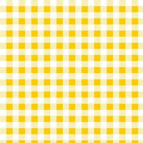 SALE Dots and Stripes and More Brights PRINTED Medium Gingham 28896 S Yellow White - QT Fabrics - Checks Checkered - Quilting Cotton Fabric