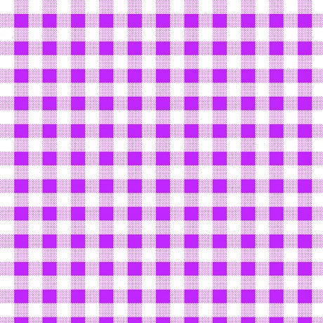 SALE Dots and Stripes and More Brights PRINTED Medium Gingham 28896 V Purple White - QT Fabrics - Checks Checkered - Quilting Cotton Fabric