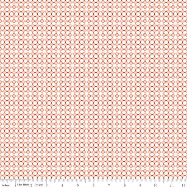 SALE Feed My Soul Dots C14556 Pink by Riley Blake Designs - Geometric Checkered Grid with Circles - Quilting Cotton Fabric
