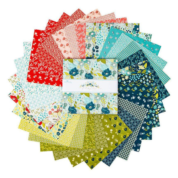 SALE Feed My Soul Layer Cake 10" Stacker Bundle - Riley Blake Designs - 42 piece Precut Pre cut - Floral - Quilting Cotton Fabric