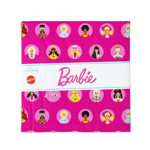 SALE Barbie World Layer Cake 10" Stacker Bundle - Riley Blake Designs - 42 piece Precut Pre cut - Quilting Cotton Fabric
