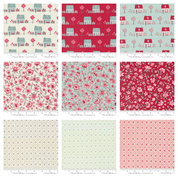 My Summer House 9x22 Bundle - 27 pieces - Moda Fabrics - Pre cut Precut - Fat Eighths - Quilting Cotton Fabric