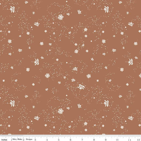 SALE Dancing Daisies Dancing Dandelions C14545 Dusty Rose by Riley Blake Designs - Floral Flowers - Quilting Cotton Fabric