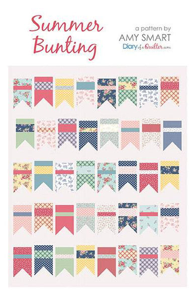 SALE Summer Bunting Quilt PATTERN P123 by Amy Smart - Riley Blake Designs - INSTRUCTIONS Only - Piecing Beginner and Fat Quarter Friendly