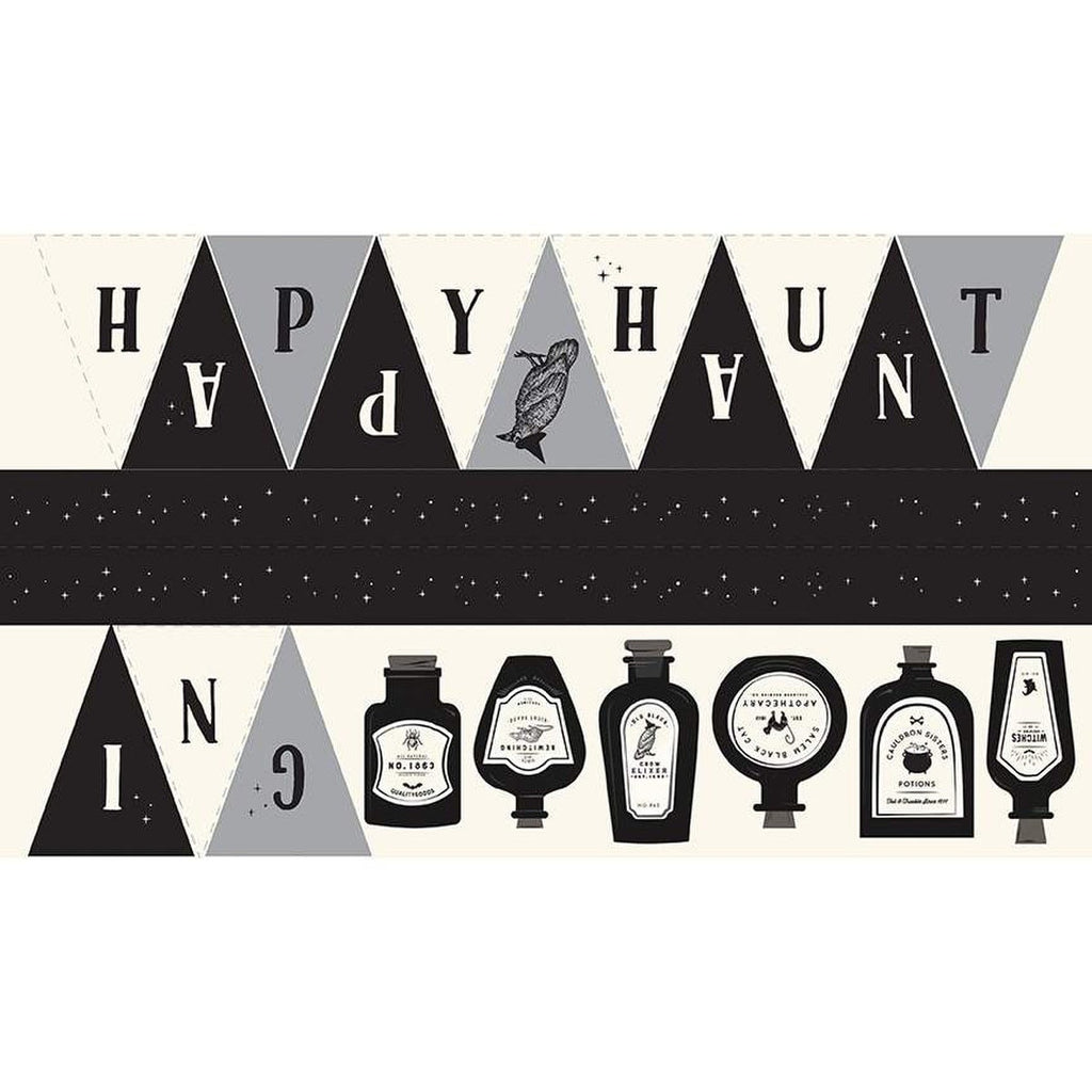 SALE Sophisticated Halloween Bunting Panel P14627 - by Riley Blake Designs - Quilting Cotton Fabric