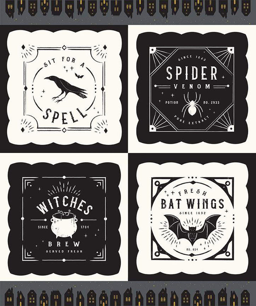 Sophisticated Halloween Pillow Panel P14626 by Riley Blake Designs - Quilting Cotton Fabric