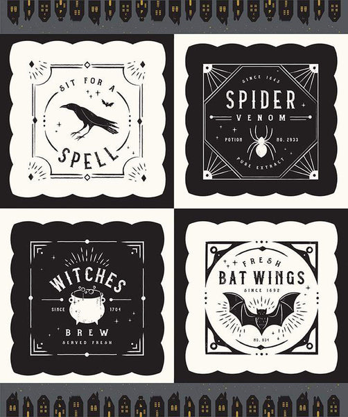 Sophisticated Halloween Pillow Panel P14626 by Riley Blake Designs - Quilting Cotton Fabric