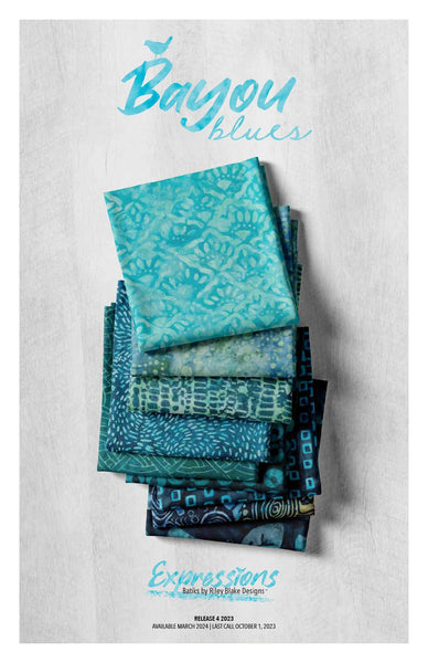 SALE Batiks Expressions Bayou Blues Layer Cake 10" Stacker Bundle - Riley Blake Designs - 42 piece Precut Pre cut - Quilting Cotton Fabric