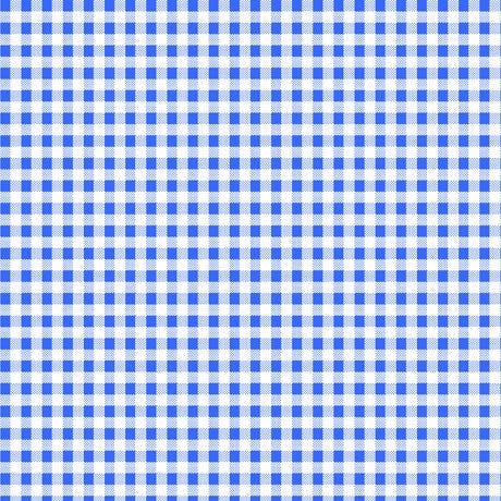 SALE Dots and Stripes and More Brights PRINTED Mini Gingham 28895 B Blue White - QT Fabrics - Checks Checkered - Quilting Cotton Fabric