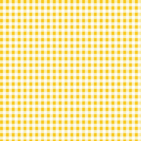 Dots and Stripes and More Brights PRINTED Mini Gingham 28895 S Yellow White - QT Fabrics - Checks Checkered - Quilting Cotton Fabric