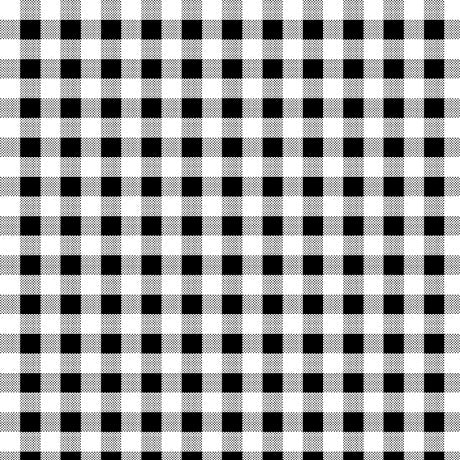 SALE Dots and Stripes and More PRINTED Medium Gingham 28896 J Black White - QT Fabrics - Check Checks Checkered - Quilting Cotton Fabric