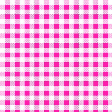SALE Dots and Stripes and More Brights PRINTED Medium Gingham 28896 P Pink White - QT Fabrics - Checks Checkered - Quilting Cotton Fabric