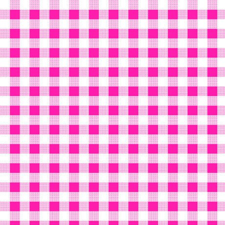 SALE Dots and Stripes and More Brights PRINTED Medium Gingham 28896 P Pink White - QT Fabrics - Checks Checkered - Quilting Cotton Fabric