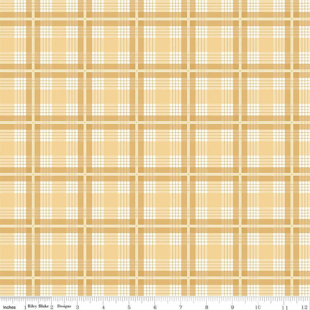 Albion Plaid C14593 Yellow by Riley Blake Designs - Yellow/Cream Plaid - Quilting Cotton Fabric