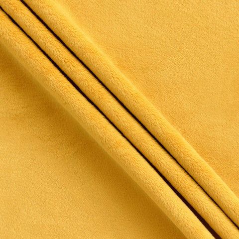 SALE Silky MINKY Solid 60" Wide Width 7580 Gold - QT Fabrics - Low Stretch Low Fluff - 100% Polyester
