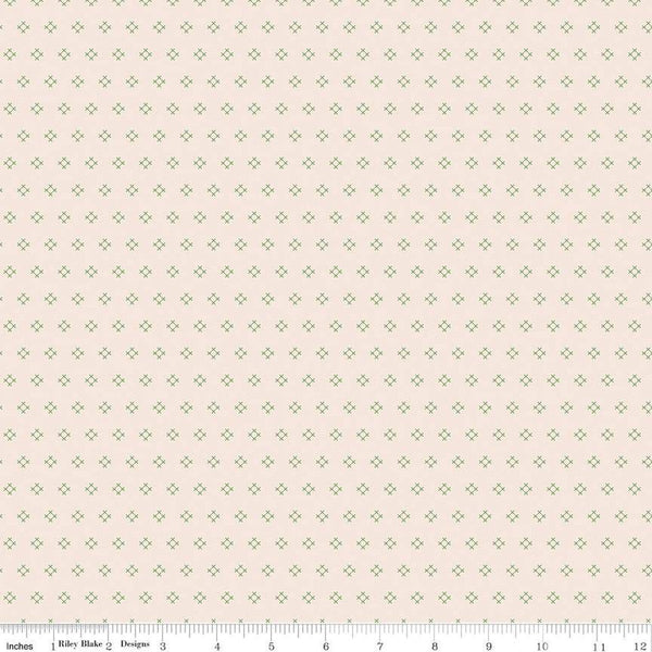 Autumn Stitch C14658 Latte by Riley Blake Designs - Lori Holt - Geometric - Quilting Cotton Fabric