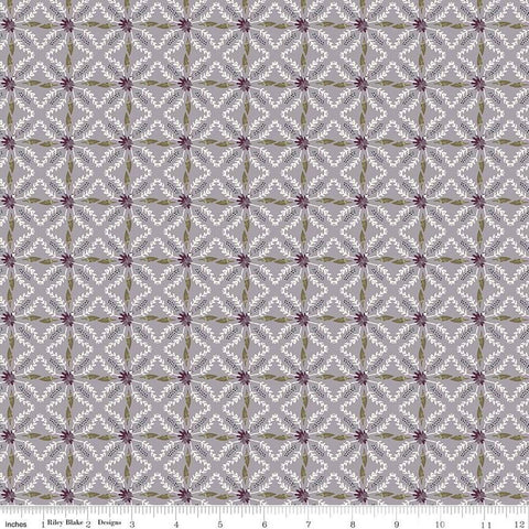 SALE Dancing Daisies Blooming Gingham C14544 Renaissance by Riley Blake Designs - Geometric Leaves Flowers - Quilting Cotton Fabric