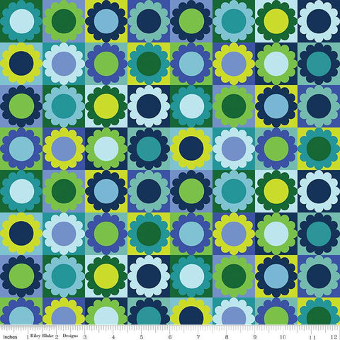 SALE Copacetic Flower Pie C14681 Blueberry by Riley Blake Designs - Floral Flowers - Quilting Cotton Fabric