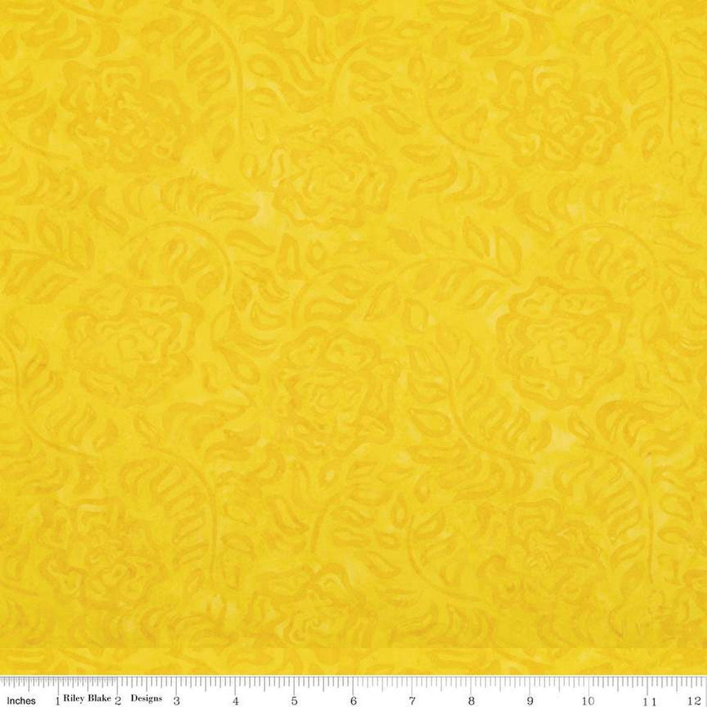 SALE Batiks Expressions That Summer Feelin' BTHH1207 Sunflower - Riley Blake Designs - Hand-Dyed Tjaps Print - Quilting Cotton