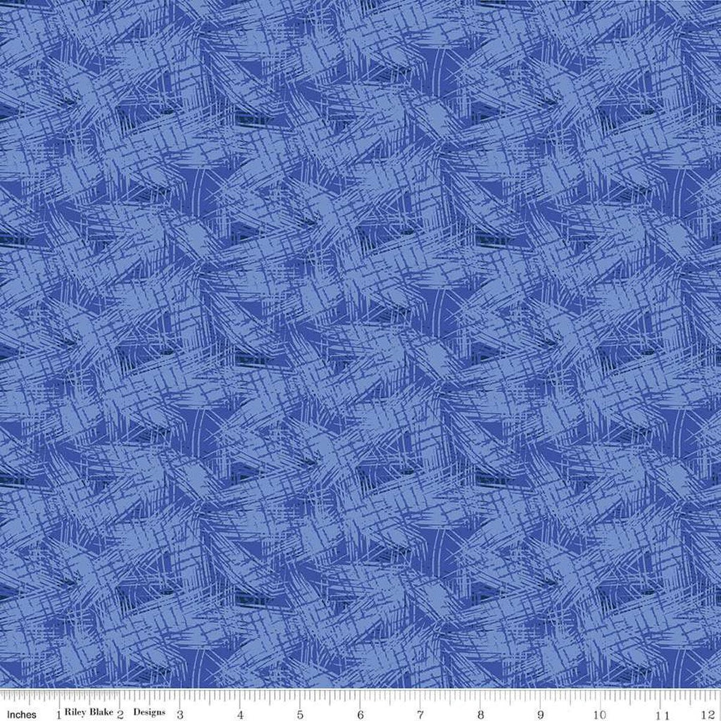 SALE Copacetic Fusion C14686 Blueberry by Riley Blake Designs - Tone-on-Tone Sketched Lines - Quilting Cotton Fabric