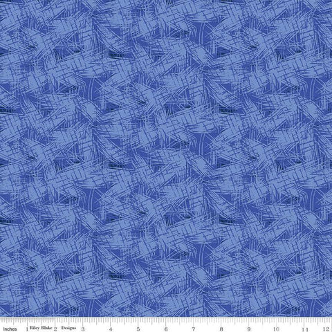 SALE Copacetic Fusion C14686 Blueberry by Riley Blake Designs - Tone-on-Tone Sketched Lines - Quilting Cotton Fabric