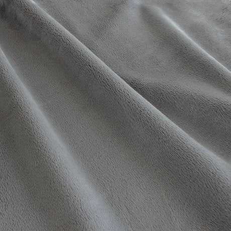 SALE Silky MINKY Solid Extra Wide Width 90" 7581 Charcoal - QT Fabrics - Low Stretch Low Fluff - 100% Polyester