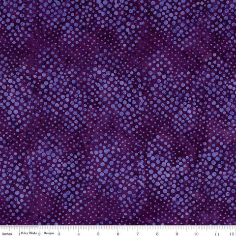 SALE Batiks Expressions Elementals BTHH531 Iris - Riley Blake Designs - Hand-Dyed Tjap Print - Quilting Cotton Fabric