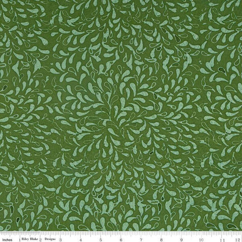 SALE Batiks Expressions Elementals BTHH507 Shamrock - Riley Blake Designs - Hand-Dyed Tjap Print - Quilting Cotton Fabric