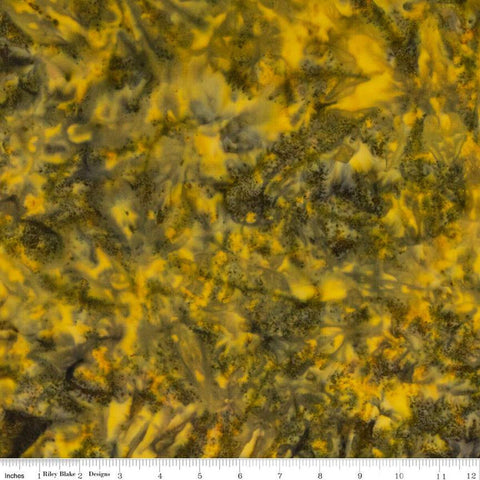 SALE Batiks Expressions Hand-Dyes BTHH248 Green Yellow Multi 1 - Riley Blake Designs - Hand-Dyed Print - Quilting Cotton Fabric