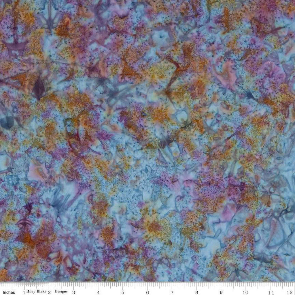 CLEARANCE Batiks Expressions Hand-Dyes BTHH240 Blue Violet Multi 3 - Riley Blake Designs - Hand-Dyed Print - Quilting Cotton Fabric