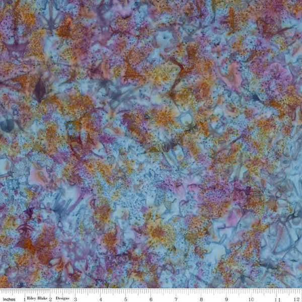 CLEARANCE Batiks Expressions Hand-Dyes BTHH240 Blue Violet Multi 3 - Riley Blake Designs - Hand-Dyed Print - Quilting Cotton Fabric