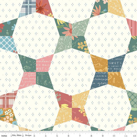 Albion Cheater Print C14599 Multi by Riley Blake Designs - Cream Background - Quilting Cotton Fabric