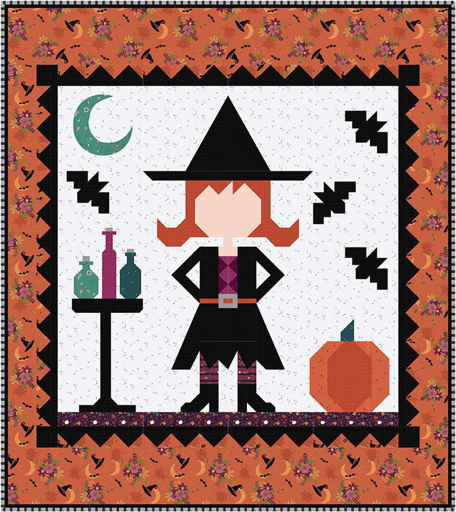 Little Witch Quilt Pattern P177 by Jennifer Long - Riley Blake Designs - INSTRUCTIONS Only - Piecing Halloween