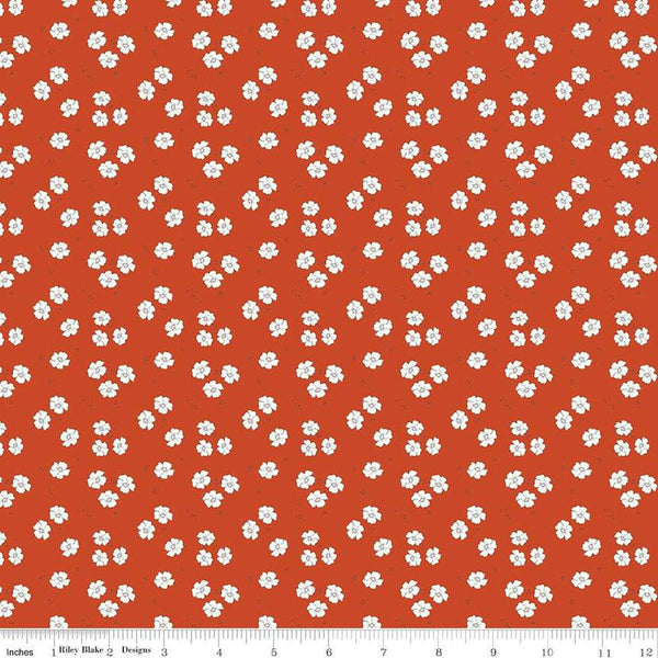 SALE BloomBerry Flower Bed C14604 Autumn by Riley Blake Designs - Floral White Flowers - Quilting Cotton Fabric