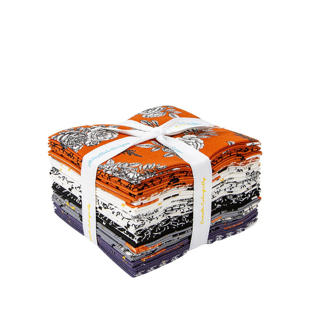 SALE Sophisticated Halloween Fat Quarter Bundle 18 pieces - Riley Blake Designs - Pre Cut Precut - Quilting Cotton Fabric