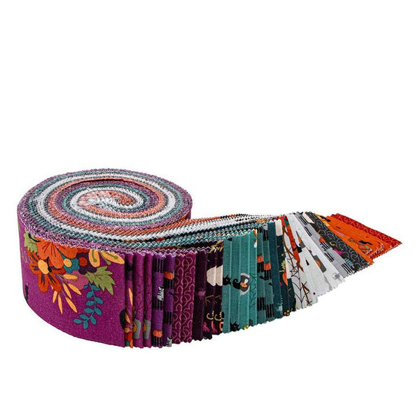SALE Little Witch 2.5 Inch Rolie Polie Jelly Roll 40 pieces - Riley Blake - Precut Pre cut Bundle - Halloween -  Quilting Cotton Fabric