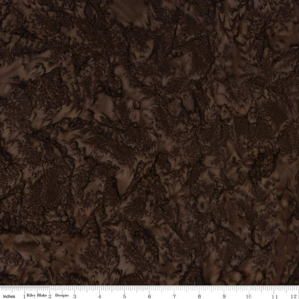 SALE Batiks Expressions Hand-Dyes BTHH192 Espresso - Riley Blake Designs - Hand-Dyed Print - Quilting Cotton Fabric