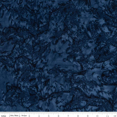 SALE Batiks Expressions Hand-Dyes BTHH178 Dark Blue 2 - Riley Blake Designs - Hand-Dyed Print - Quilting Cotton Fabric