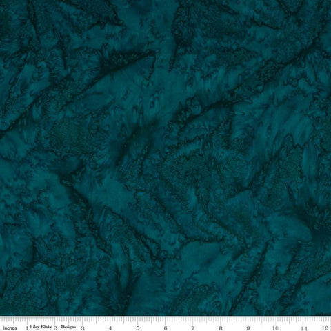 SALE Batiks Expressions Hand-Dyes BTHH169 Teal - Riley Blake Designs - Hand-Dyed Print - Quilting Cotton Fabric