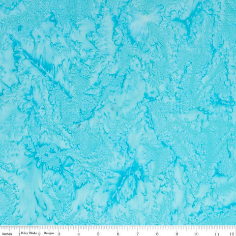 SALE Batiks Expressions Hand-Dyes BTHH164 Aqua - Riley Blake Designs - Hand-Dyed Print - Quilting Cotton Fabric