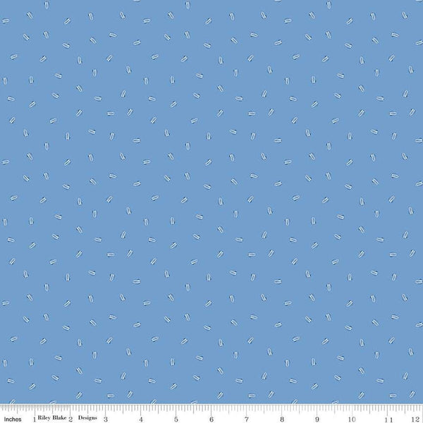 SALE Sunny Skies Seeds C14637 Blue by Riley Blake Designs - Sunflower Seeds - Quilting Cotton Fabric