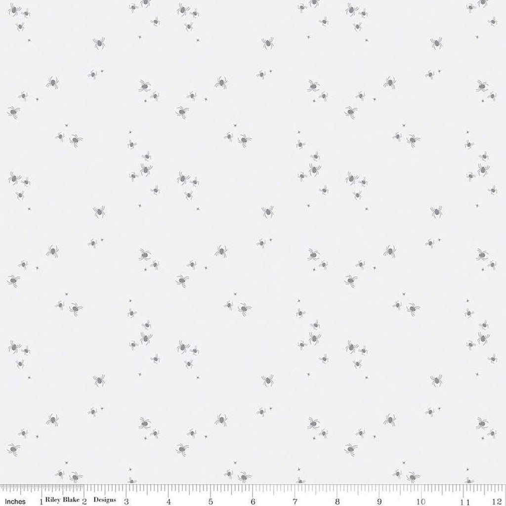SALE Little Witch Spider Dots C14566 Smoke - Riley Blake - Spiders Dot Dotted Tone-on-Tone  - Quilting Cotton Fabric