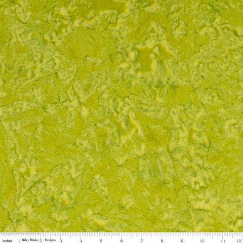 SALE Batiks Expressions Hand-Dyes BTHH149 Lime - Riley Blake Designs - Hand-Dyed Print - Quilting Cotton Fabric