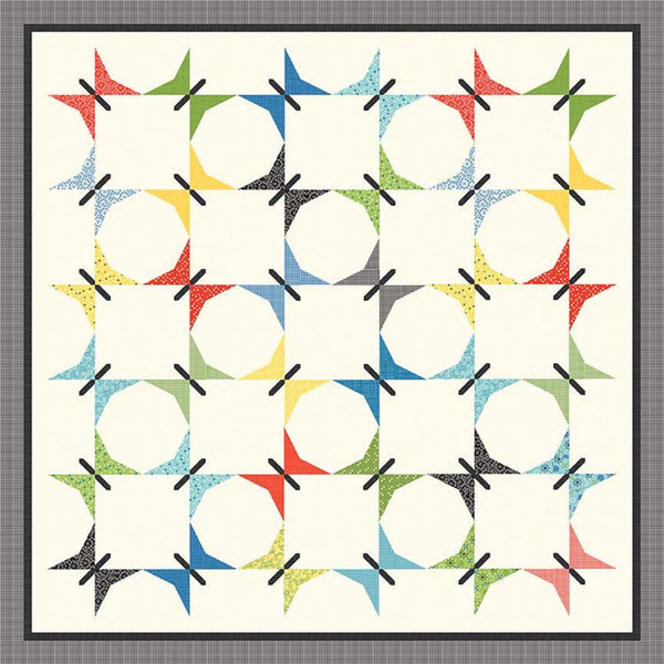 SALE Flutterby Quilt Pattern P157 by Sandy Gervais - Riley Blake Design - INSTRUCTIONS Only - Piecing 10" Stacker Friendly