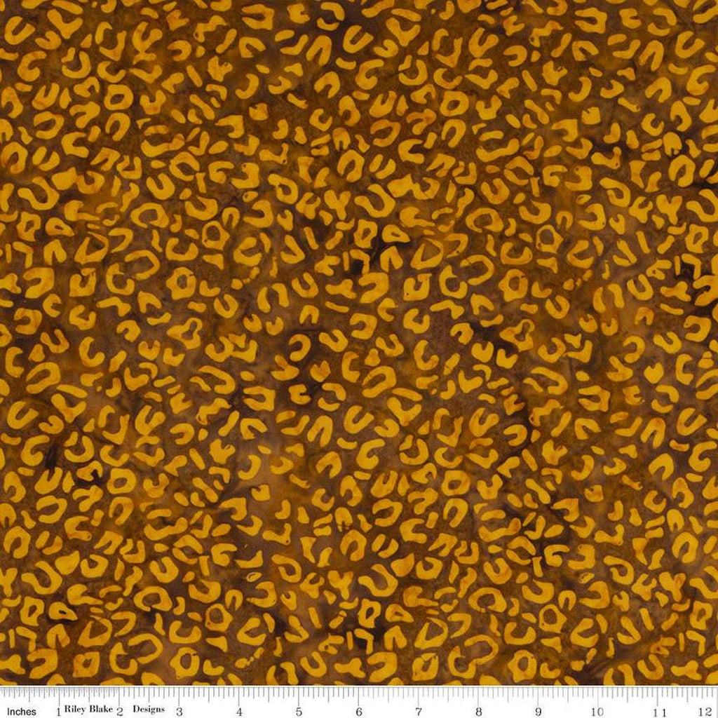 CLEARANCE Batiks Expressions Elementals BTHH574 Burnished Gold - Riley Blake Designs - Hand-Dyed Tjap Print - Quilting Cotton Fabric