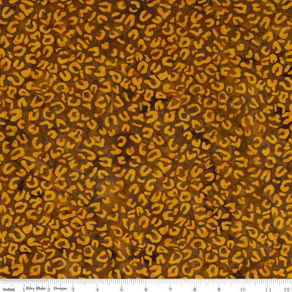 CLEARANCE Batiks Expressions Elementals BTHH574 Burnished Gold - Riley Blake Designs - Hand-Dyed Tjap Print - Quilting Cotton Fabric